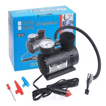 Mini Compresor de Aire Portátil 12V – 300 PSI | Para Llantas