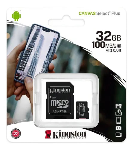 Tarjeta de memoria Kingston SDCS2 S2 Canvas Select Plus con adaptador SD 32GB - compatible con DASH CAM